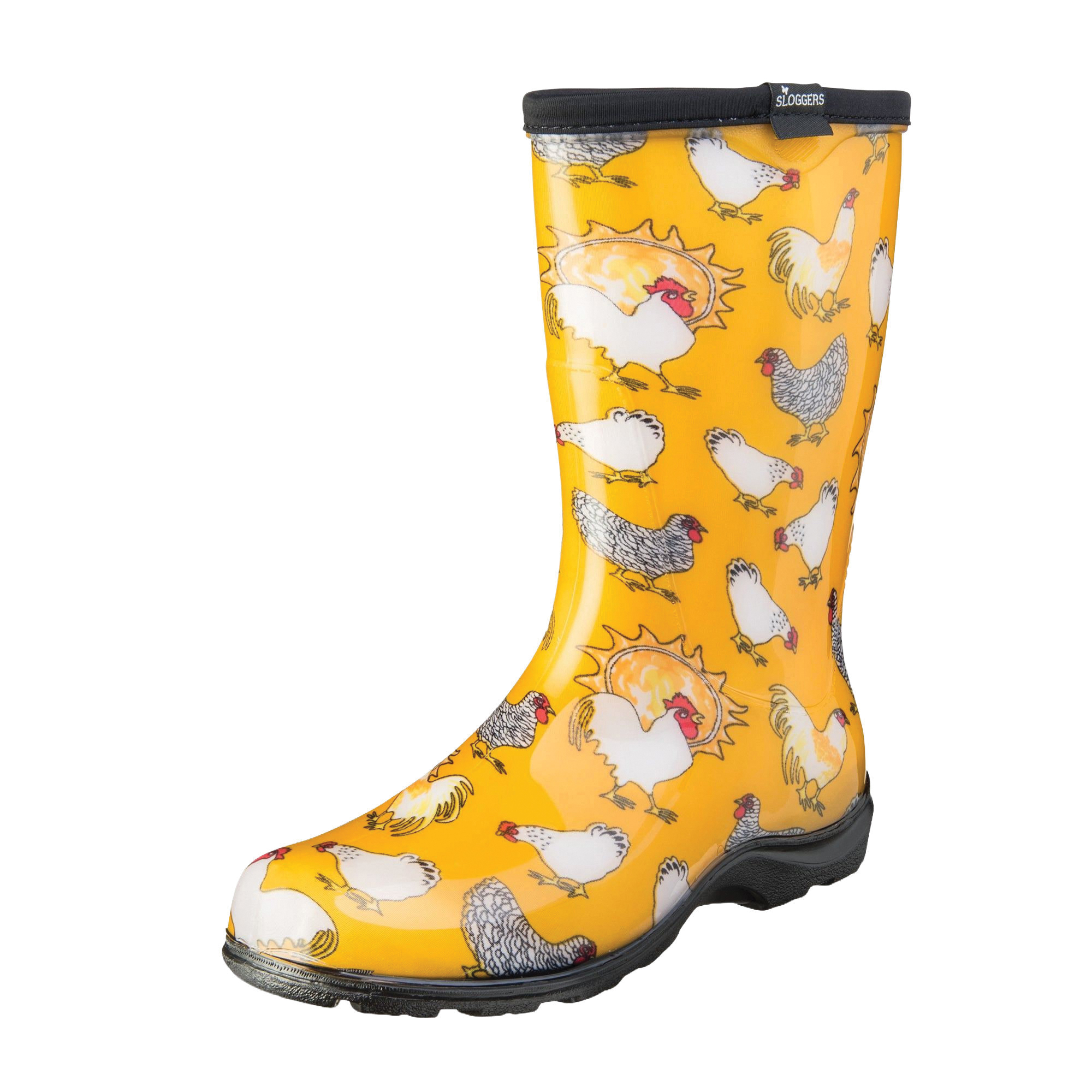 5016CDY-10 Rain and Garden Boots, 10 in, Chicken, Daffodil Yellow, Rubber