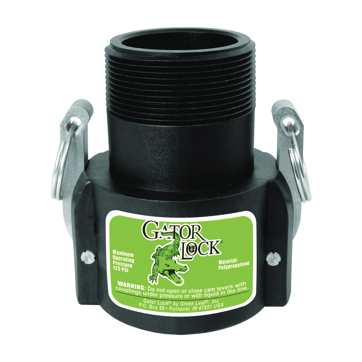 B Series 150B/GLP150BNL Cam Lever Coupling, 1-1/2 in, Female x MNPT, Glass Filled Polypropylene