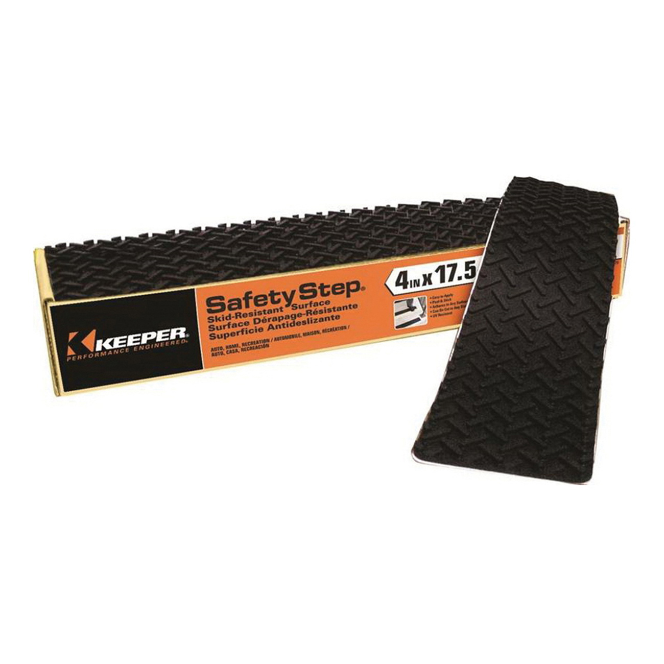 05679 Heavy-Duty Safety Step Tape, 17-1/2 in L, 4 in W, EPDM Rubber Backing