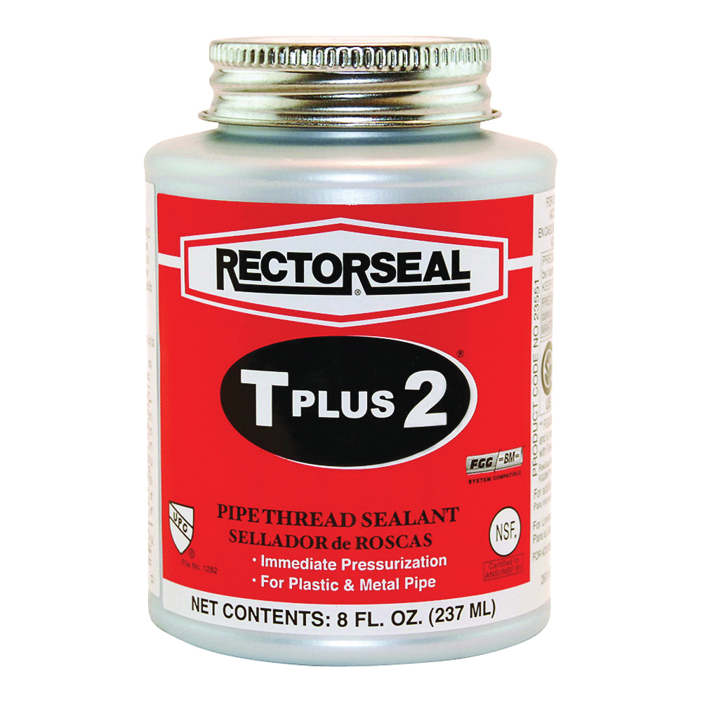 T Plus 2 Series 23551 Thread Sealant, 0.5 pt Can, Paste, White