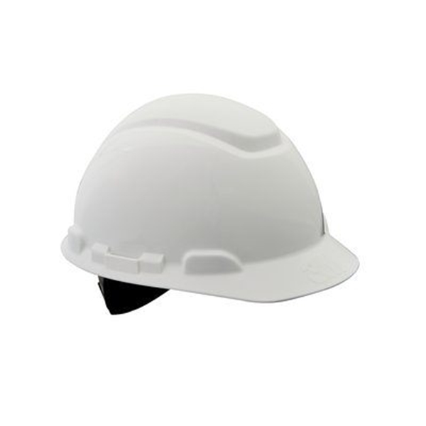3M Pro Series CHH-R-W6 Hard Hat, 11 in L x 8-1/2 in W x 7 in H, 4-Point Suspension, Polyethylene Shell, White - 5