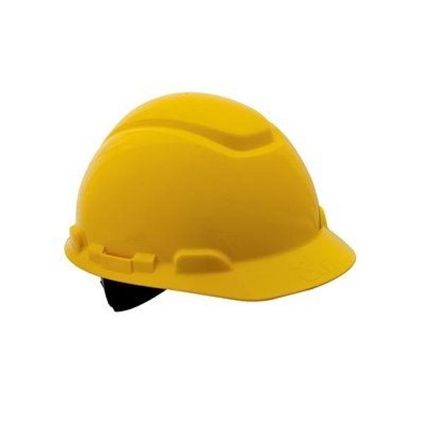 3M CHH-R-Y6 Hard Hat, 11 in L x 8-1/2 in W x 7 in H, 4-Point Suspension, Polyethylene Shell, Yellow, Class: C, E, G - 3