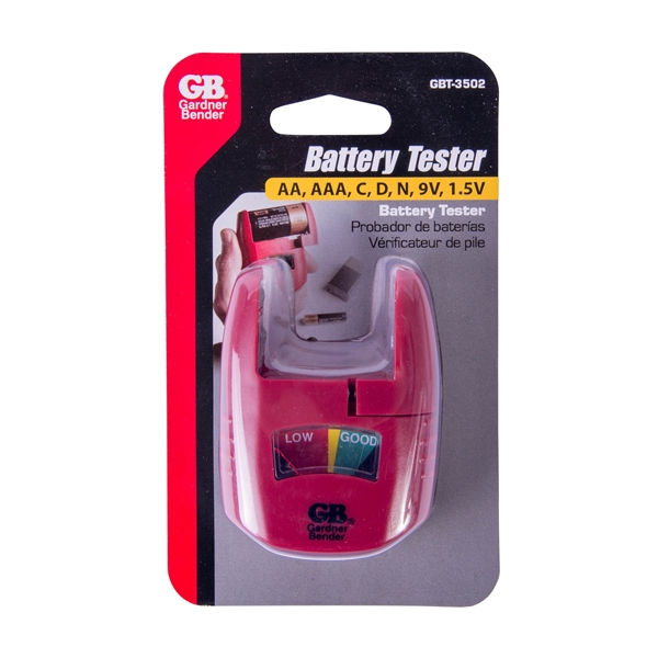 GB GBT-3502 Battery Tester, Analog Display, Red - 2