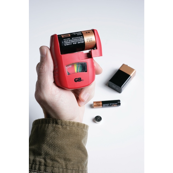 GB GBT-3502 Battery Tester, Analog Display, Red - 4