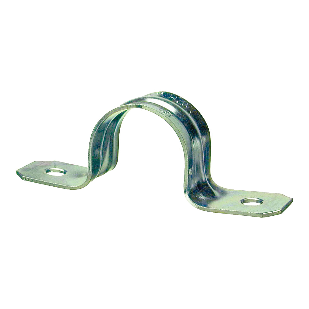 61225 2-Hole Rigid Conduit Strap, 2-1/2 in, Steel, Galvanized