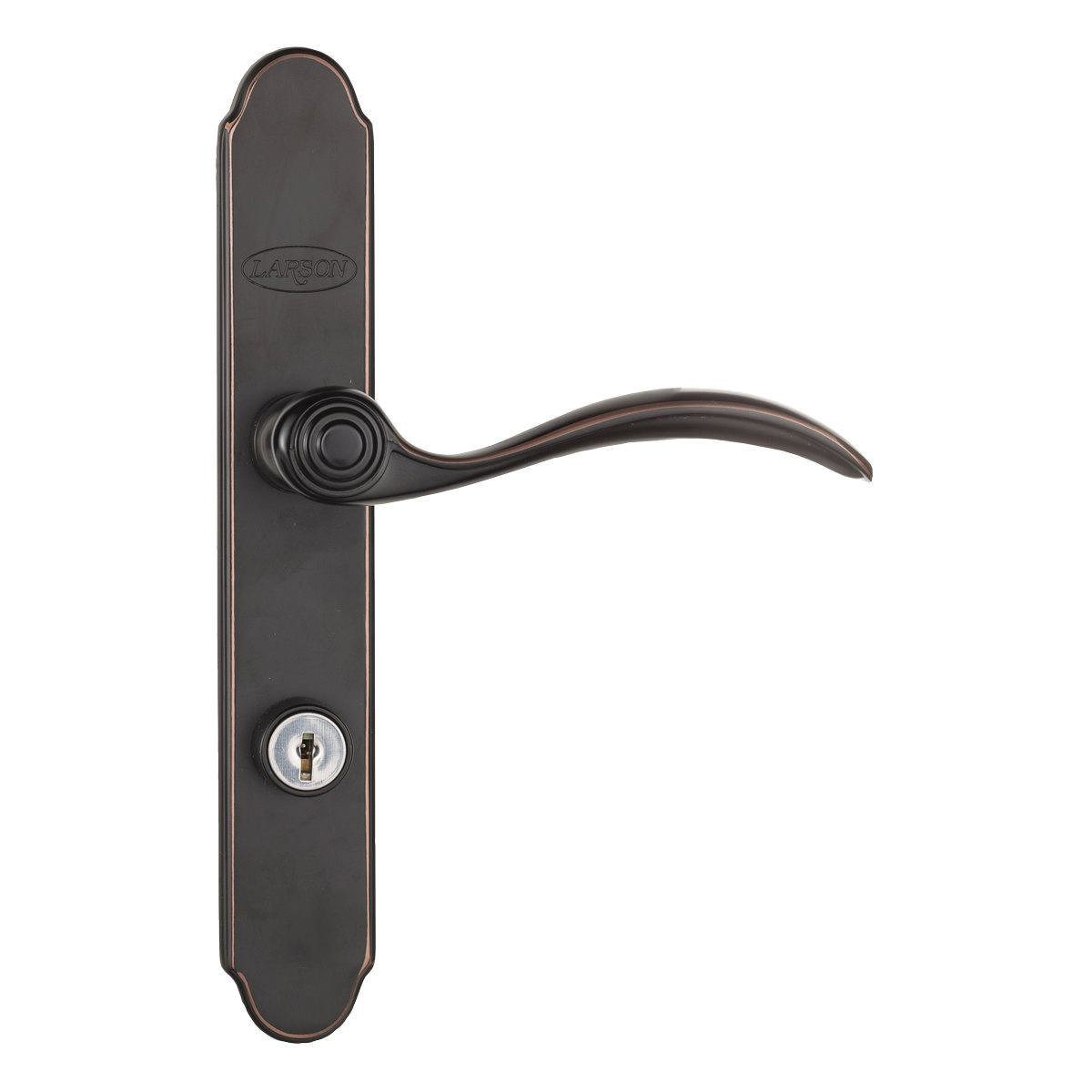 QuickFit Series 20297857 Door Handleset, 2.12 in L Handle, 10.06 in H Handle, Metal, Aged Bronze