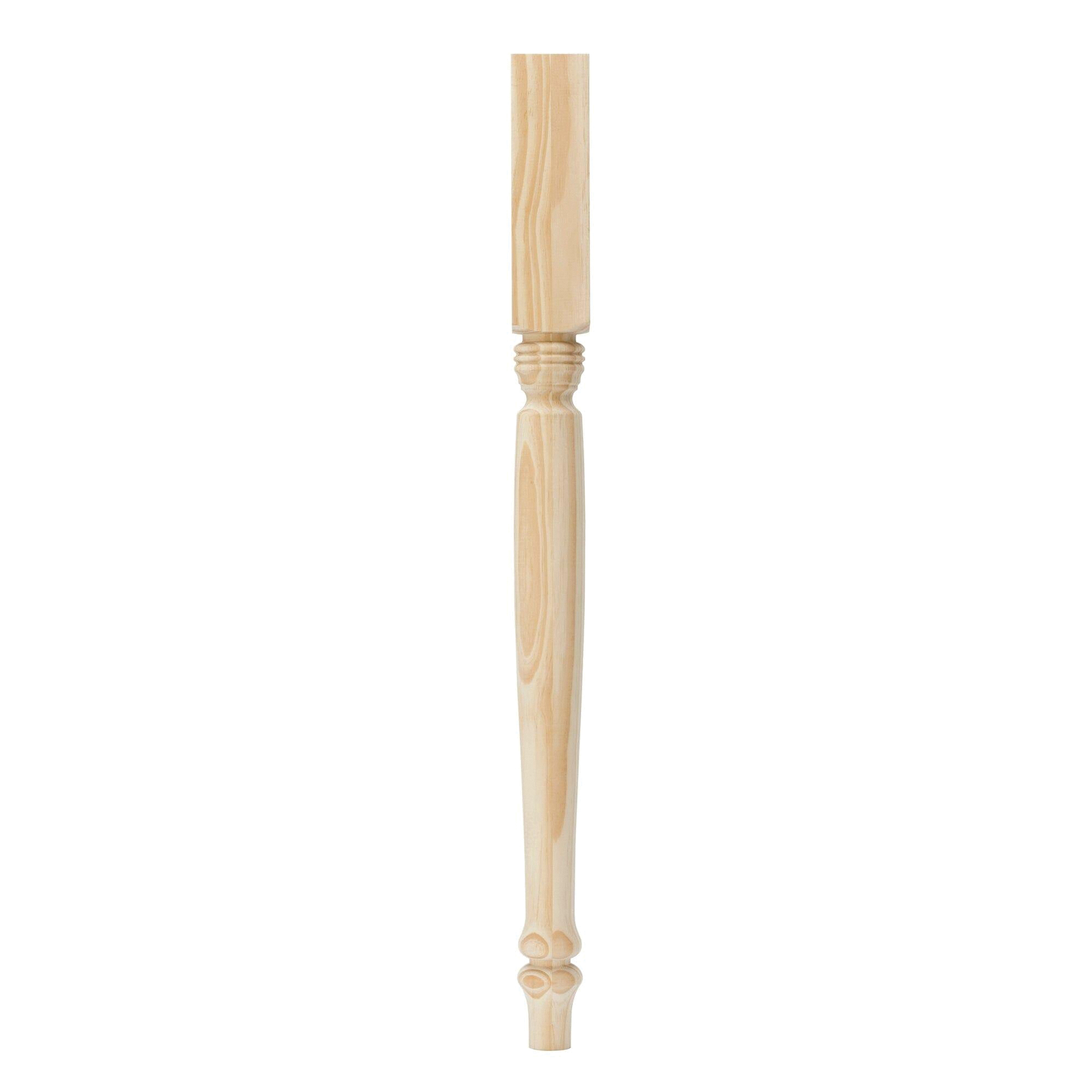 Farmhouse Series 2921 Table Leg, 29 in H, 2-1/4 in W, 2-1/4 in L, Wood, Beige, Sanded/Smooth