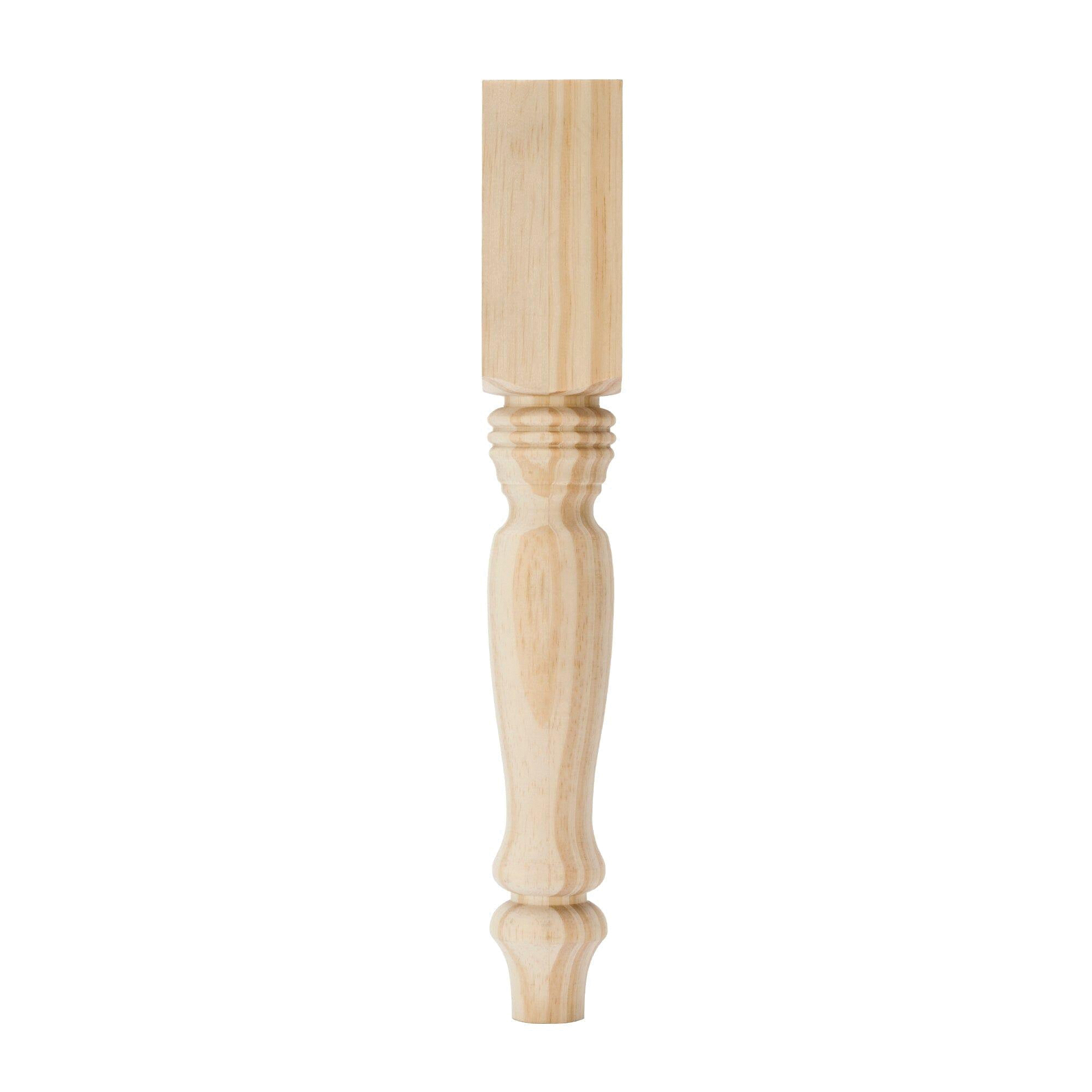 Farmhouse Series 2912 Table Leg, 15-1/4 in H, 2-1/4 in W, 2-1/4 in L, Ashwood, Beige, Sanded/Smooth