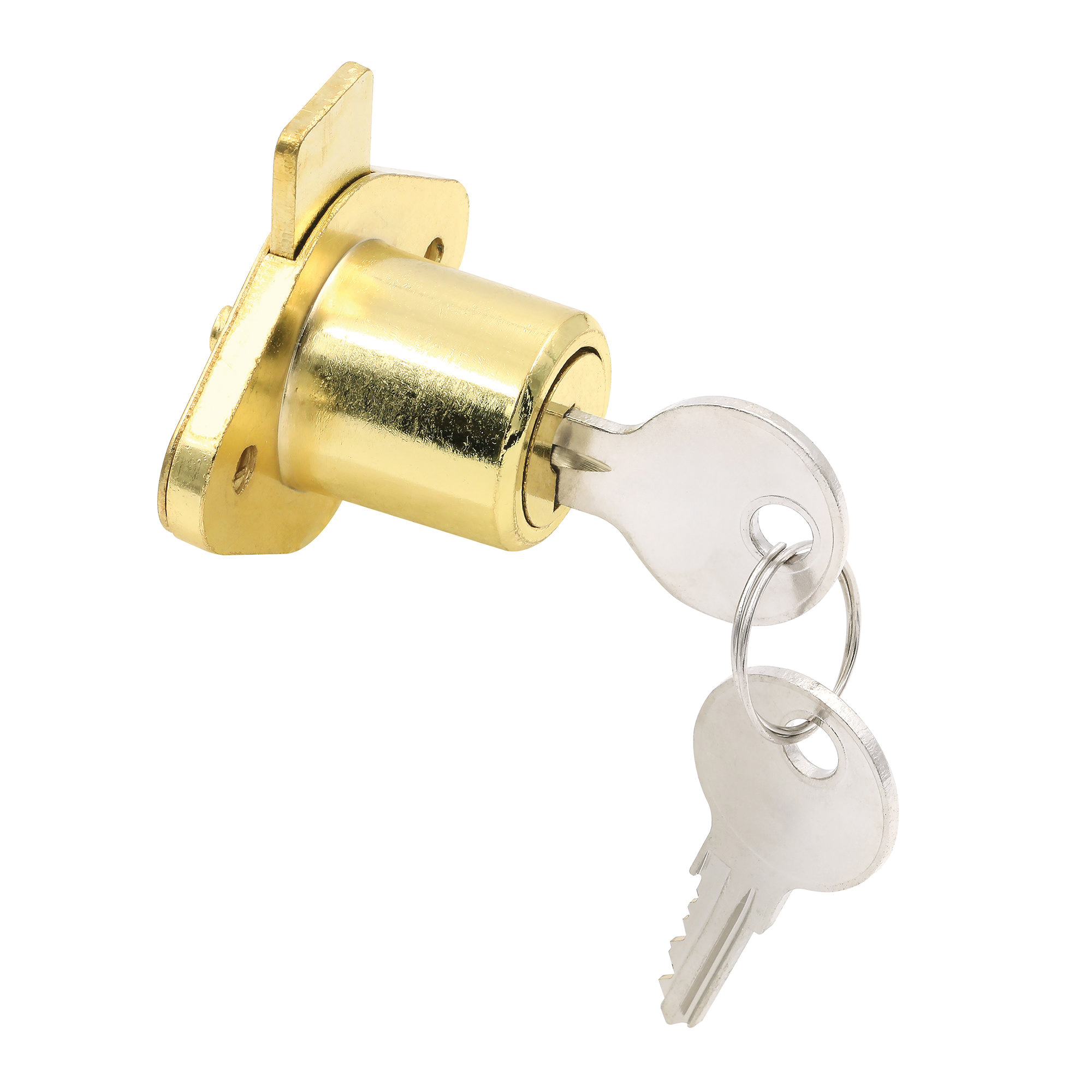 U 9947KA Cabinet and Drawer Lock, Cam, Keyed Lock, Stainless Steel, Brass