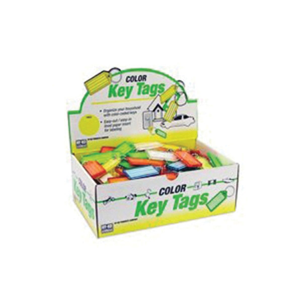 2GO KB140-100 Rigid Key ID Tag, Plastic, Assorted - 1