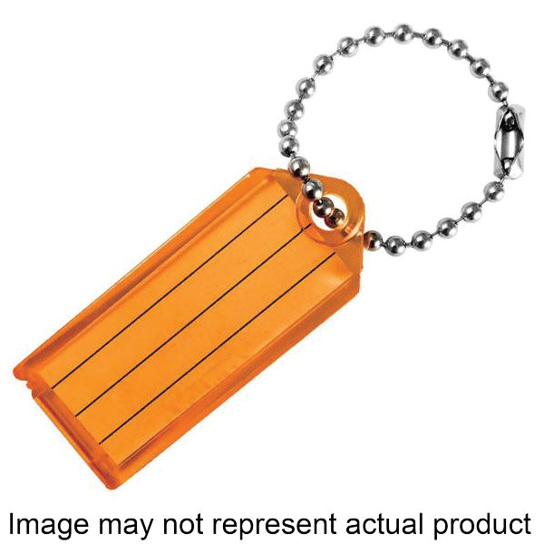 Hy-Ko KB140-100 Key Identification Tag with Beaded Chain, Plastic, Assorted, 200 pc Box