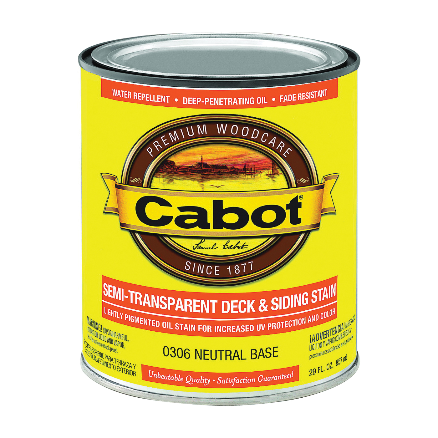 300 Series 140.0000306.005 Deck and Siding Stain, Semi-Transparent, Neutral Base, Liquid, 1 qt
