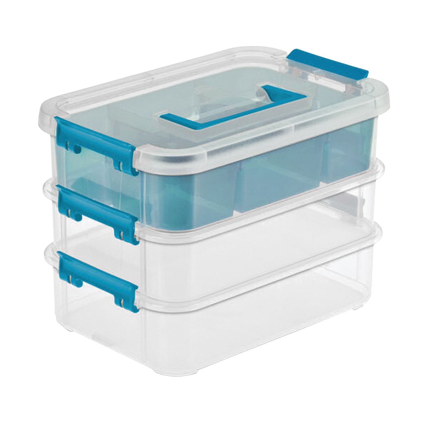Sterilite 14138606 Tray Organizer, 2.2 cu-ft Volume, Clear, 10-5/8 in L, 7-1/4 in W, 7-3/4 in H - 1
