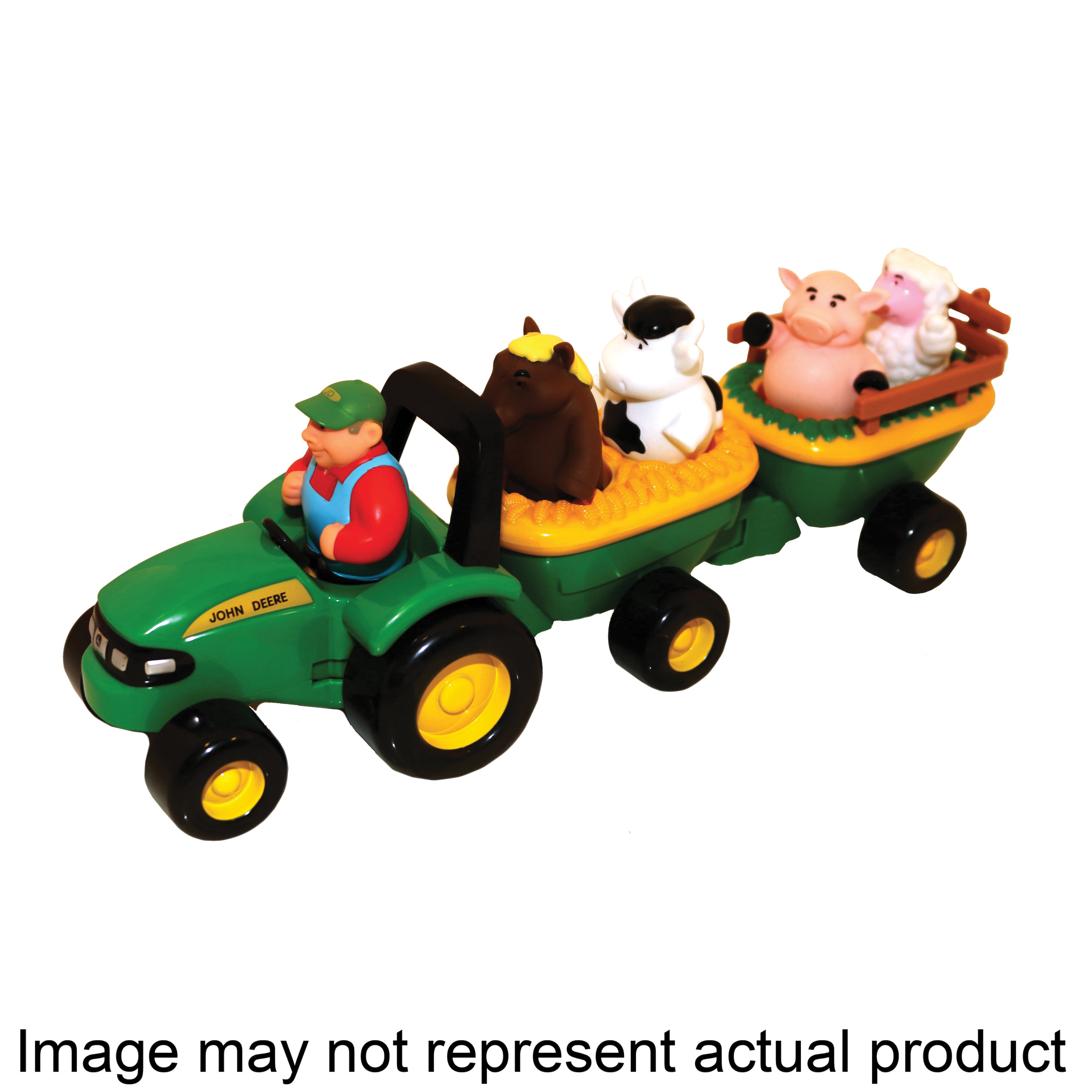 34908 Animal Sounds Hay Ride, 18 months and Up, Plastic, Green/Yellow