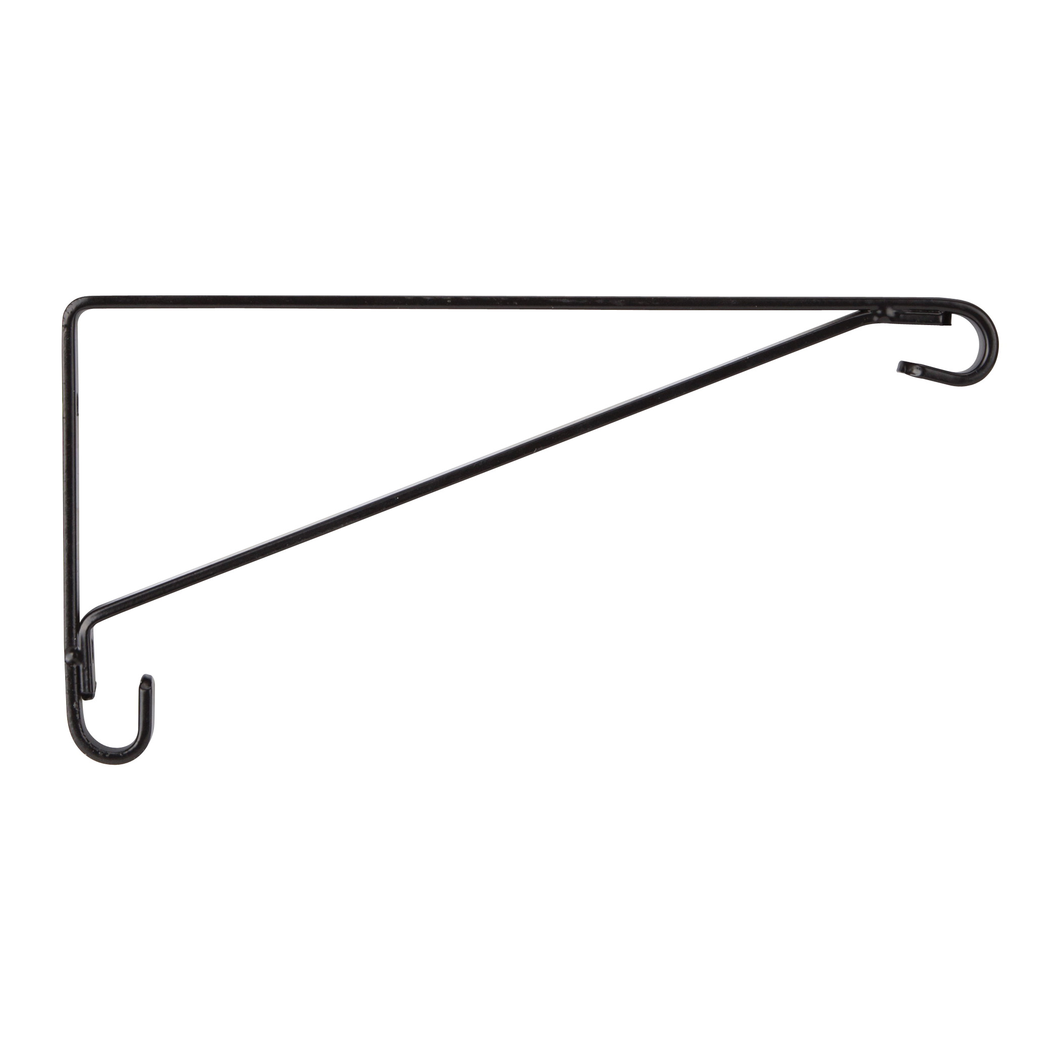 GB0233L Plant Bracket, 8-1/2 in L, Steel, Black, Black, Wall