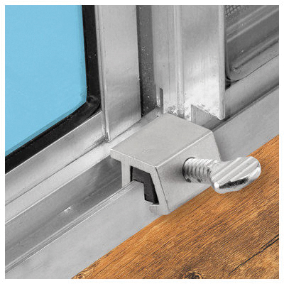Prime-Line U 10551 Sliding Window Lock, 7/16 in L x 1/4 in W Backplate, Aluminum, Mill - 3