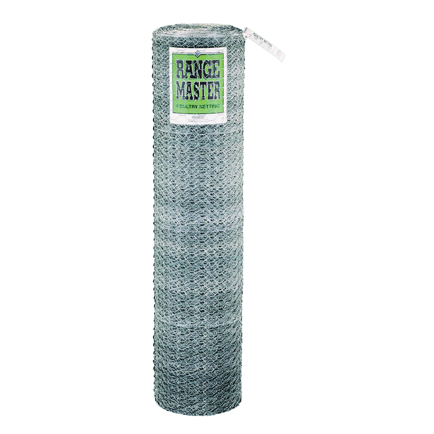 6420 Poultry Netting, 150 ft L, 36 in W, 20 ga Gauge, Hexagonal Mesh, 1 in Mesh, Steel, Galvanized