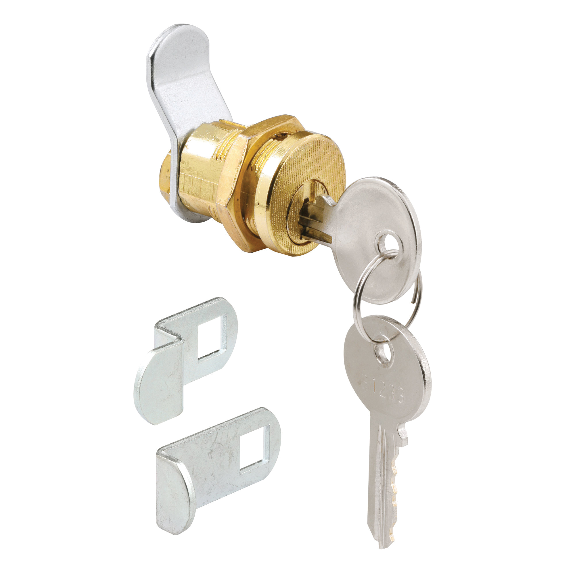 S 4648 Mailbox Lock, Tumbler Lock, Brass/Steel, Brass