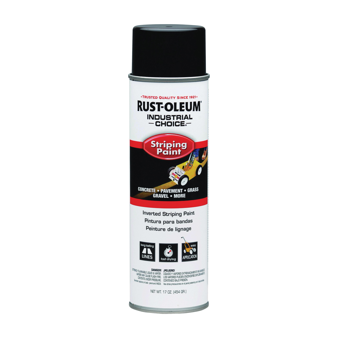 1677838 Inverted Marking Spray Paint, Flat/Matte, Black, 18 oz, Can