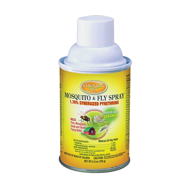 342033CVA Mosquito and Fly Spray, Liquid, Clear, Characteristic, 6.9 oz Aerosol Can