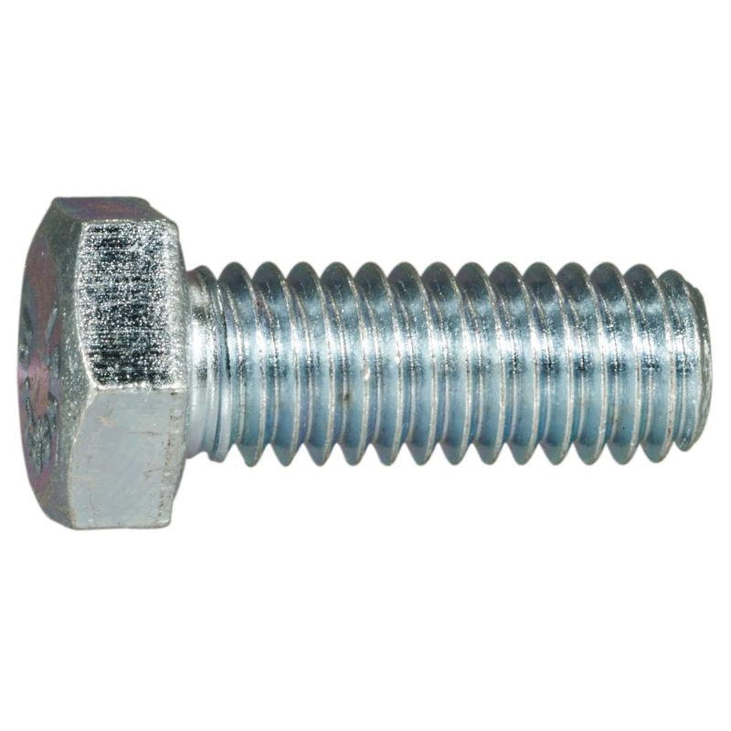 00294 Hex Cap Screw, 3/8-16 Thread, 1 in OAL, 5 Grade, Steel, Zinc-Plated, SAE Measuring, Coarse Thread