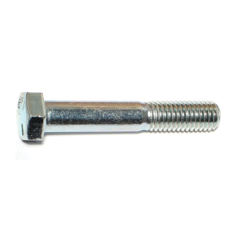 51925 Hex Cap Screw, 1/2-13 Thread, 3 in OAL, 5 Grade, Steel, Zinc-Plated, SAE Measuring, Coarse Thread