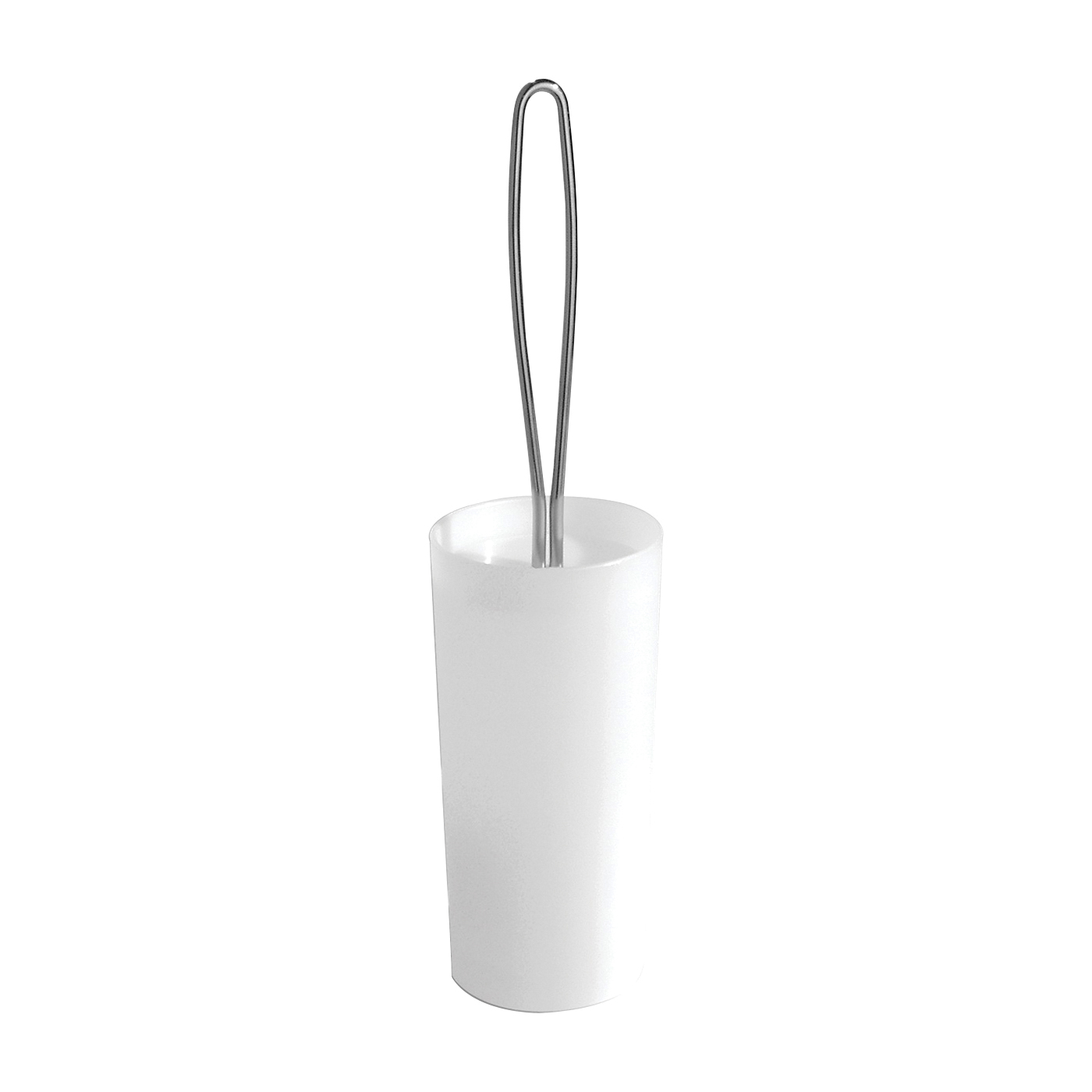 98900 Toilet Bowl Brush, Polypropylene Bristle, 16-1/2 in OAL, White/Chrome Handle