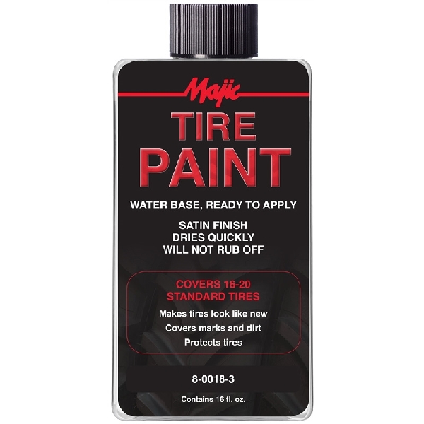 8-0018-3 Ready-to-Apply Tire Paint, Black, 16 oz