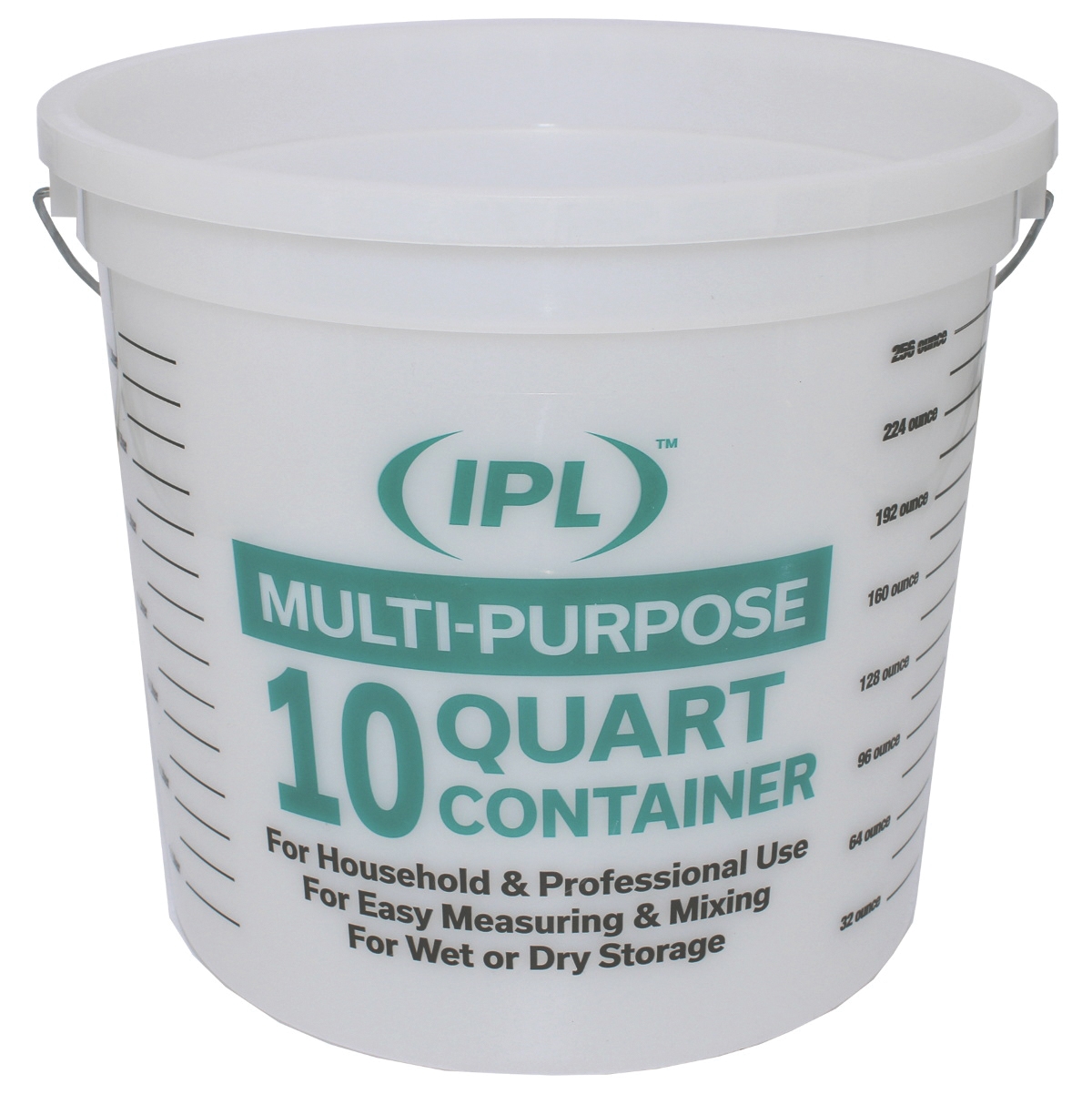 20325 Paint Container, 10 qt Capacity, HDPE, Natural