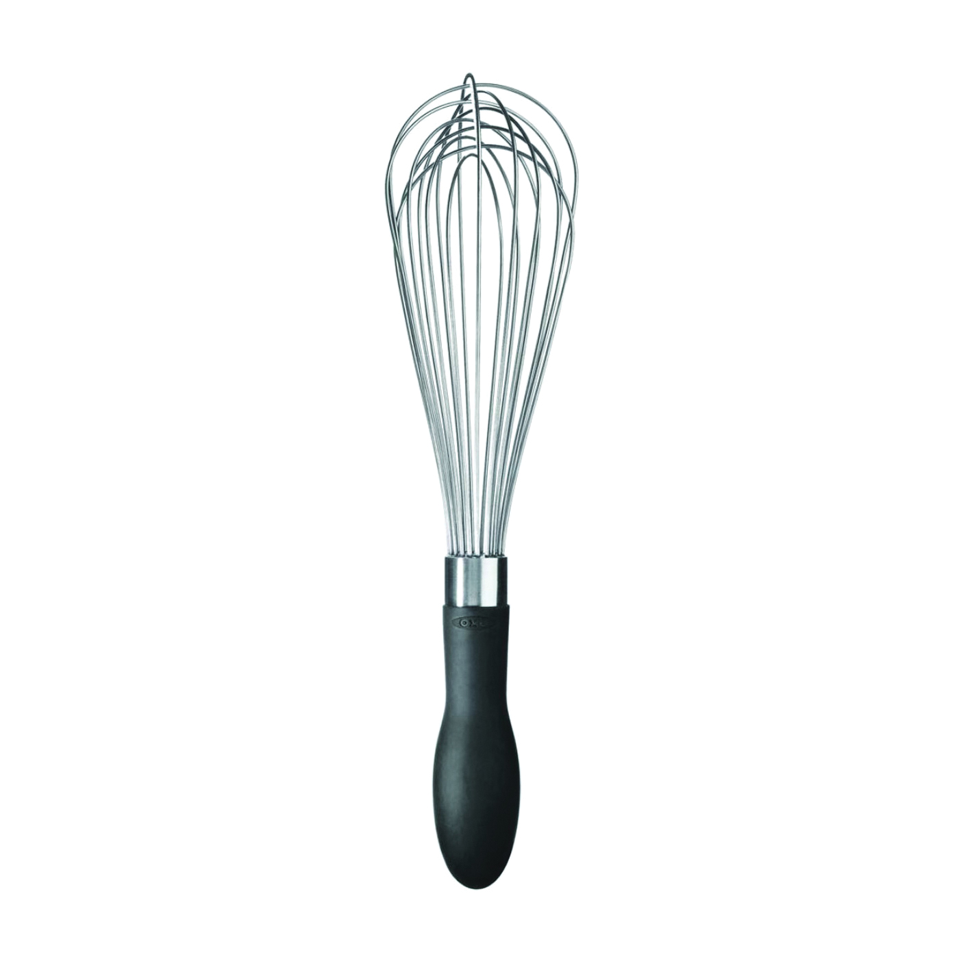 74291 Balloon Whisk, 11 in OAL, Stainless Steel, Black/Silver, Polished
