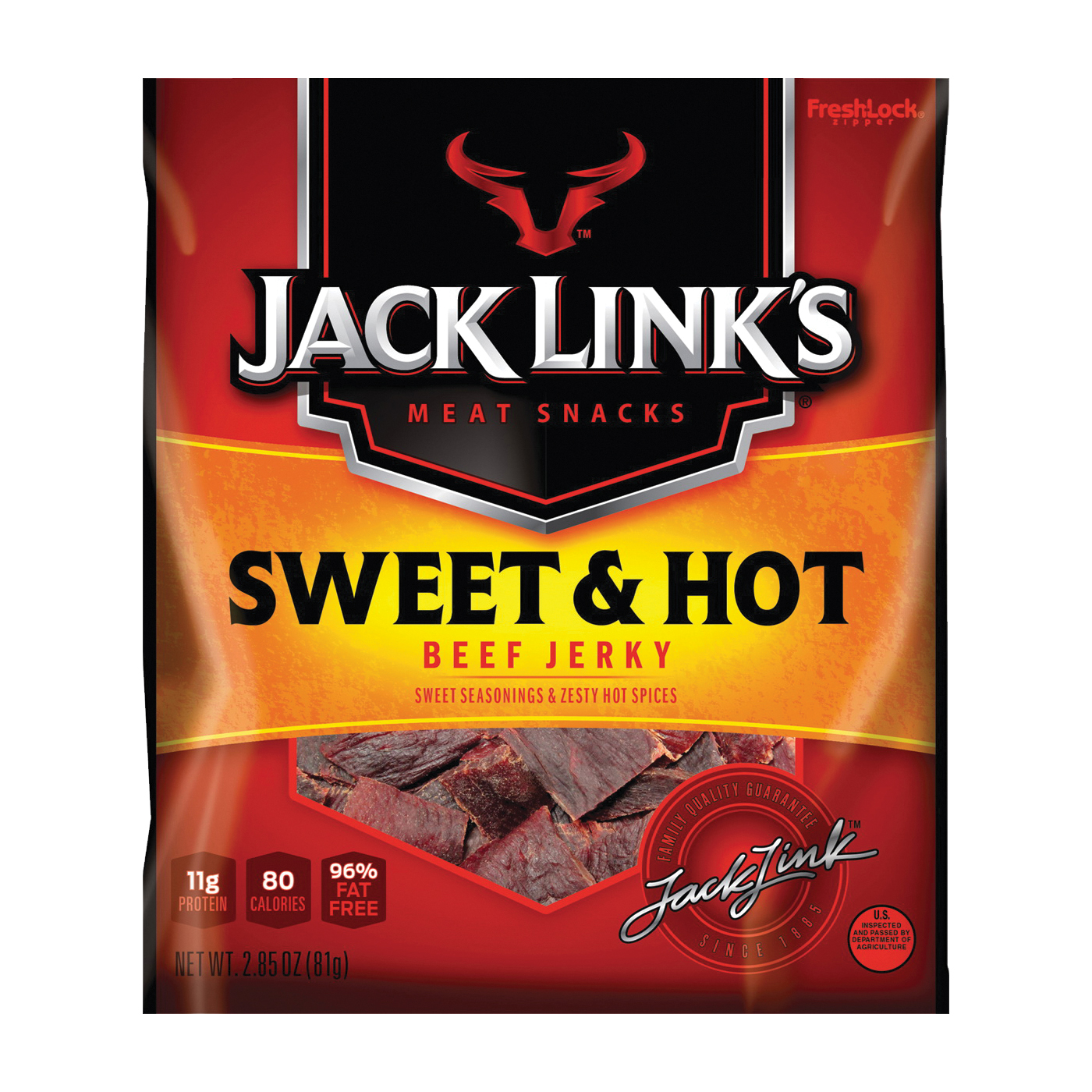 10000007616 Snack, Jerky, Hot, Sweet, 2.85 oz