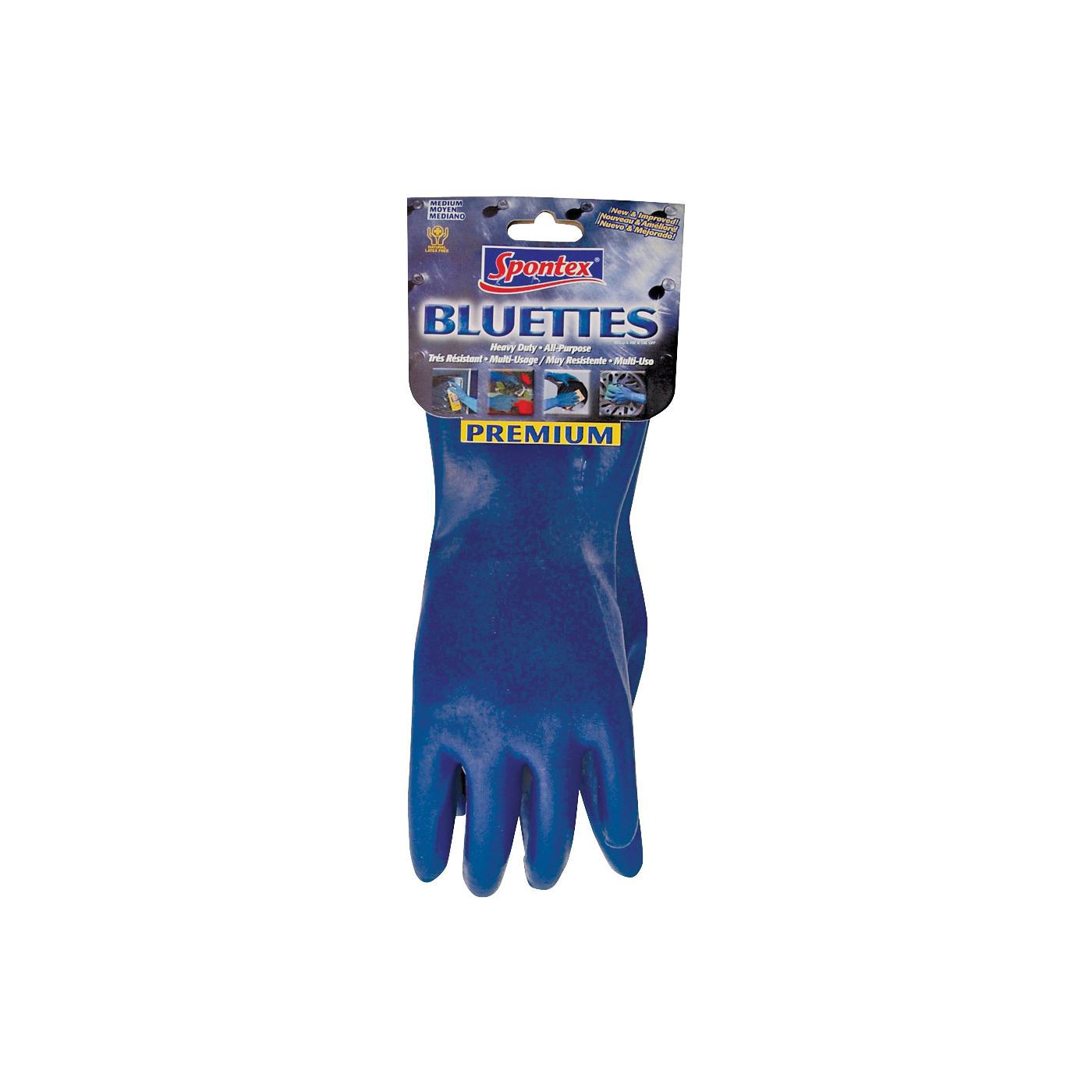 Bluettes 34331129 Household Protective Gloves, XL, 13.2 in L, Extra-Long Cuff, Neoprene, Blue