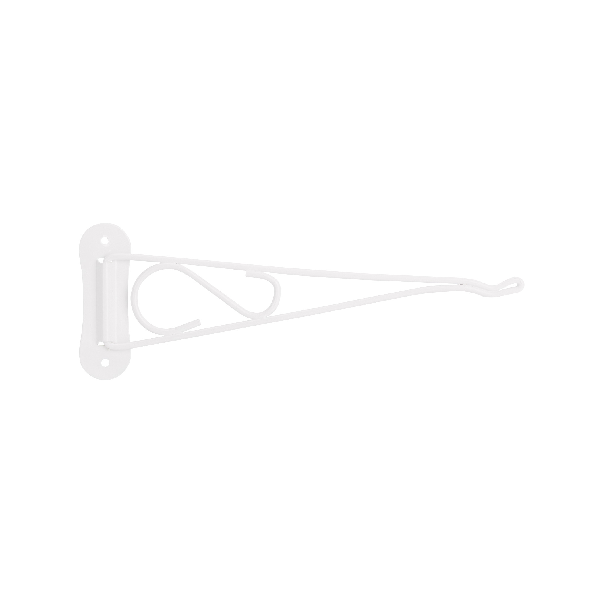 GB0213L Swivel Plant Bracket, 10-3/8 in L, Steel, White, White, Wall