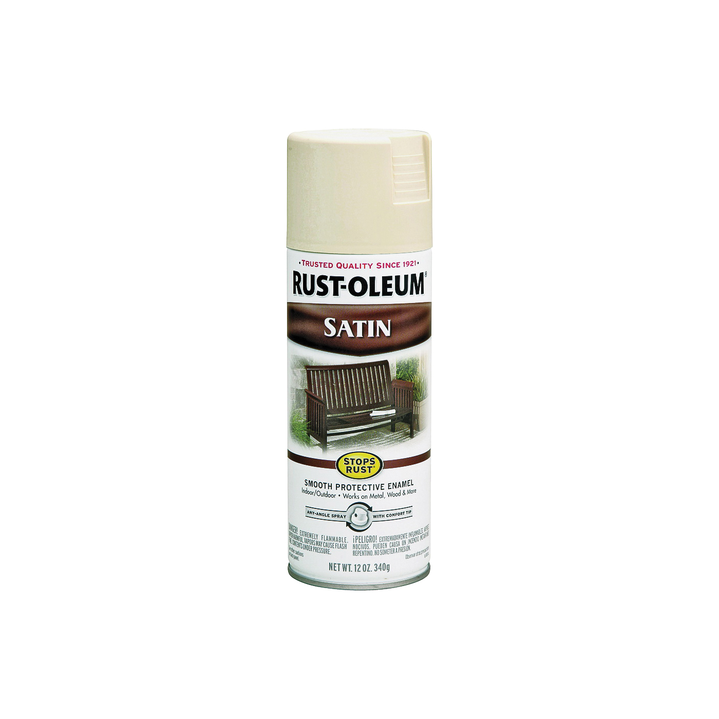 Stops Rust 7758830 Rust Preventative Spray Paint, Low Satin, Almond, 12 oz, Can