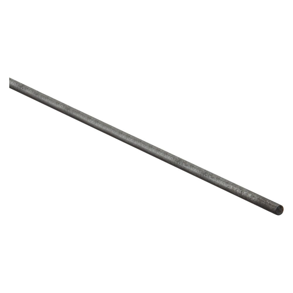 4054BC Series N316-372 Smooth Rod, 1/4 in Dia, 36 in L, Steel, Plain