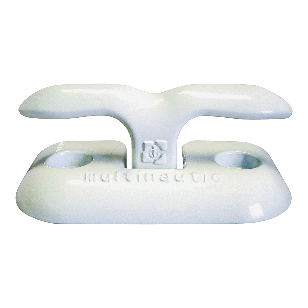 15112 Flip-Up Cleat, 6 in, Bolt Mounting, Cast Aluminum, White, Powder-Coated