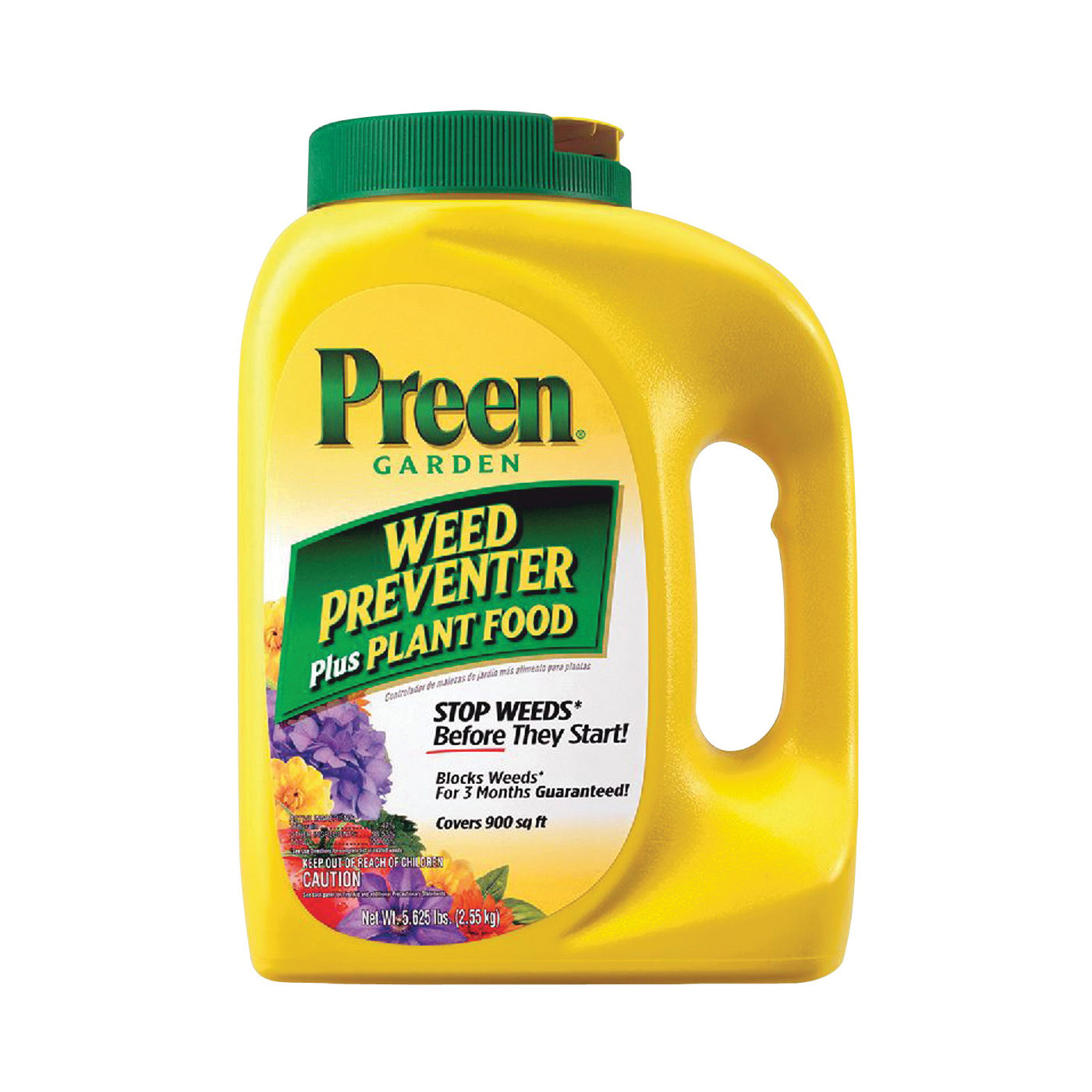 21-63902 Weed Preventer Plus Plant Food, Granular, 900 sq-ft, 5-5/8 lb Bottle, 9-12-9 N-P-K Ratio