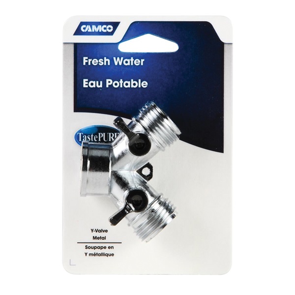 CAMCO 20113 Shut-Off Valve, Male x Male, Metal, Silver - 2