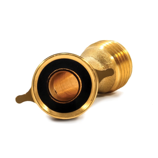 CAMCO 22605 Hose Elbow with Gripper, Male Thread x Hose Barb, Brass - 1