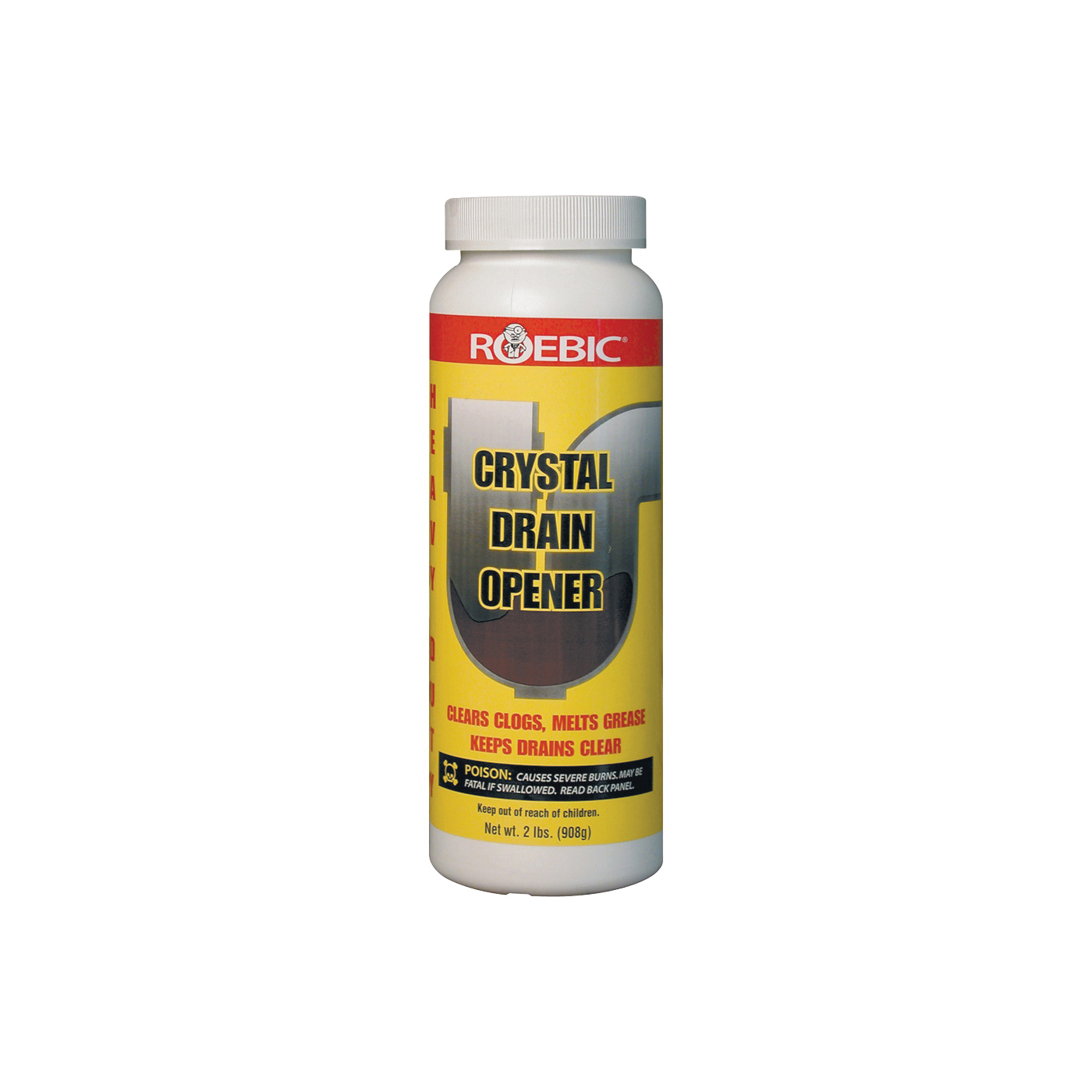 HD-CRY-DO Drain Opener, Granular, White, 2 lb Bottle