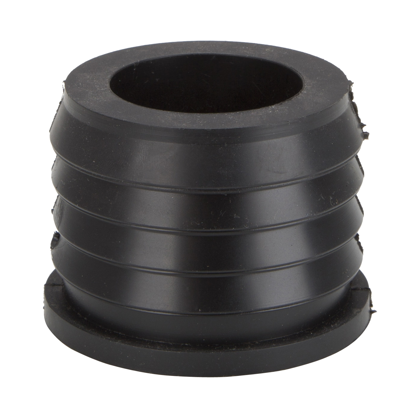 22U-139 Hub Donut, 2 x 1-1/2 in, Rubber/Stainless Steel, Black