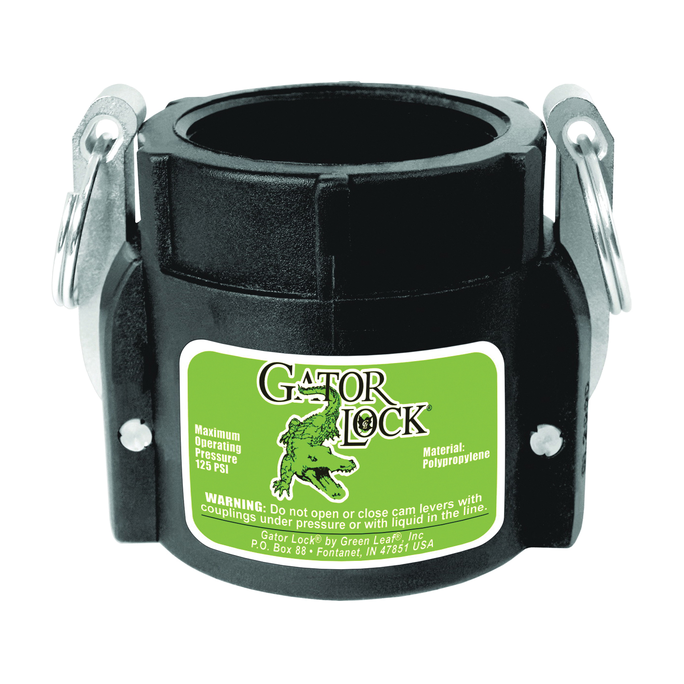 D Series 200D/GLP200DNL Cam Lever Coupling, 2 in, Female x FNPT, Glass Filled Polypropylene