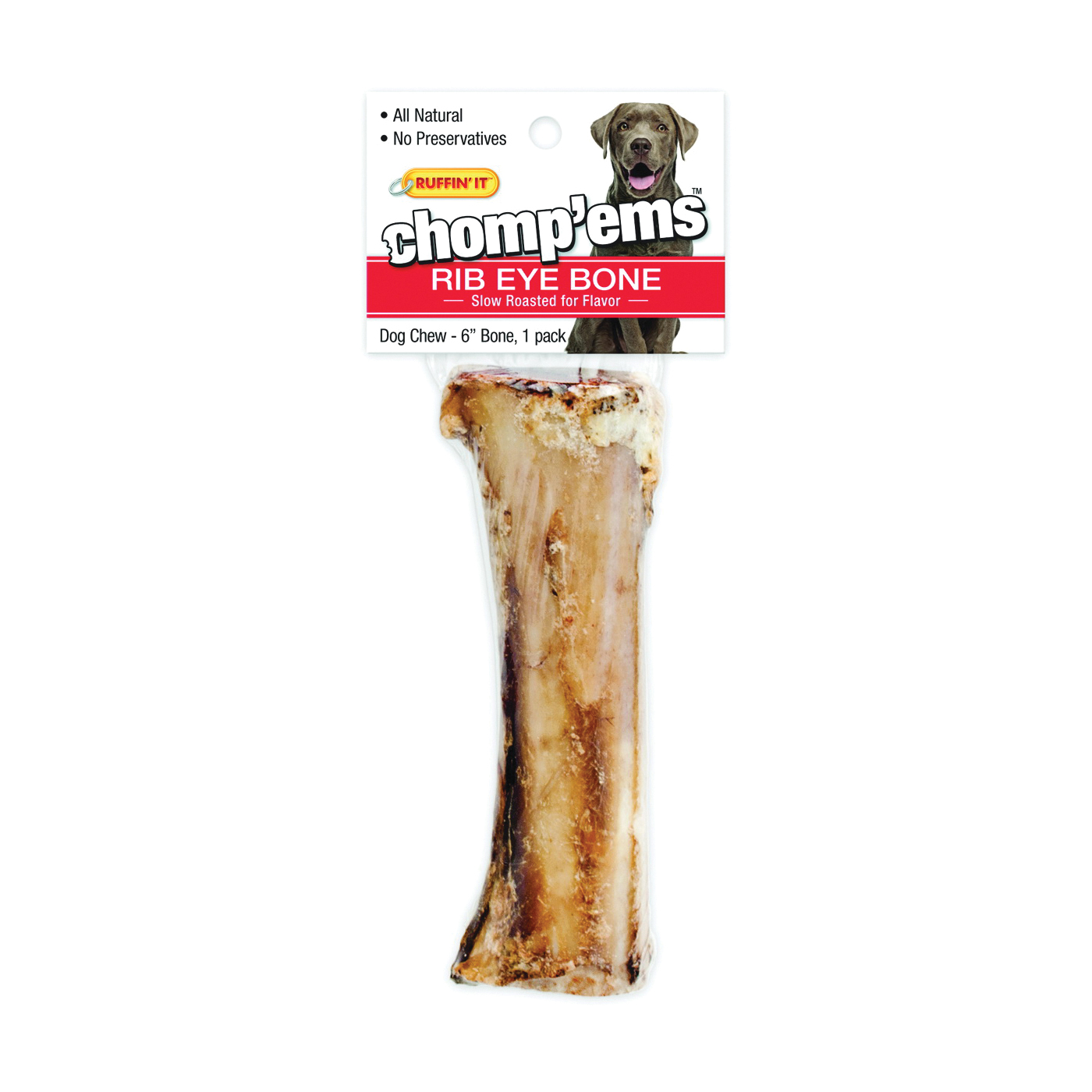 75200 Dog Bone, 6 in L, Rib Eye