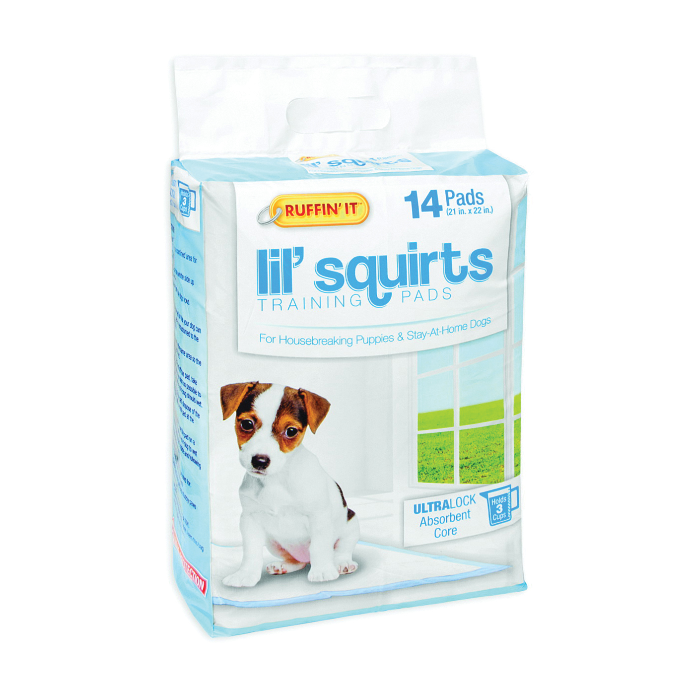 Lil' Squirts 82014 Dog Training Pad, 22 in L, 21 in W, Cotton/Plastic