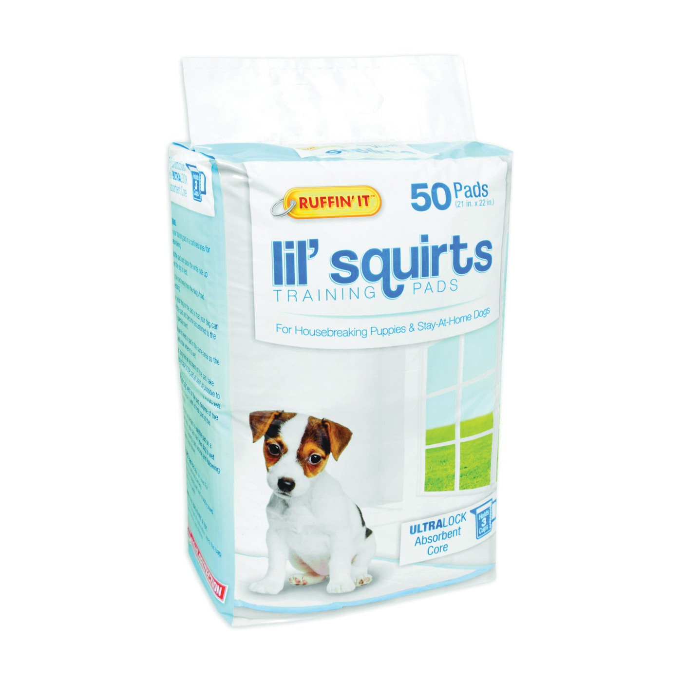 Lil' Squirts 82050 Dog Training Pad, 22 in L, 21 in W, Cotton/Plastic