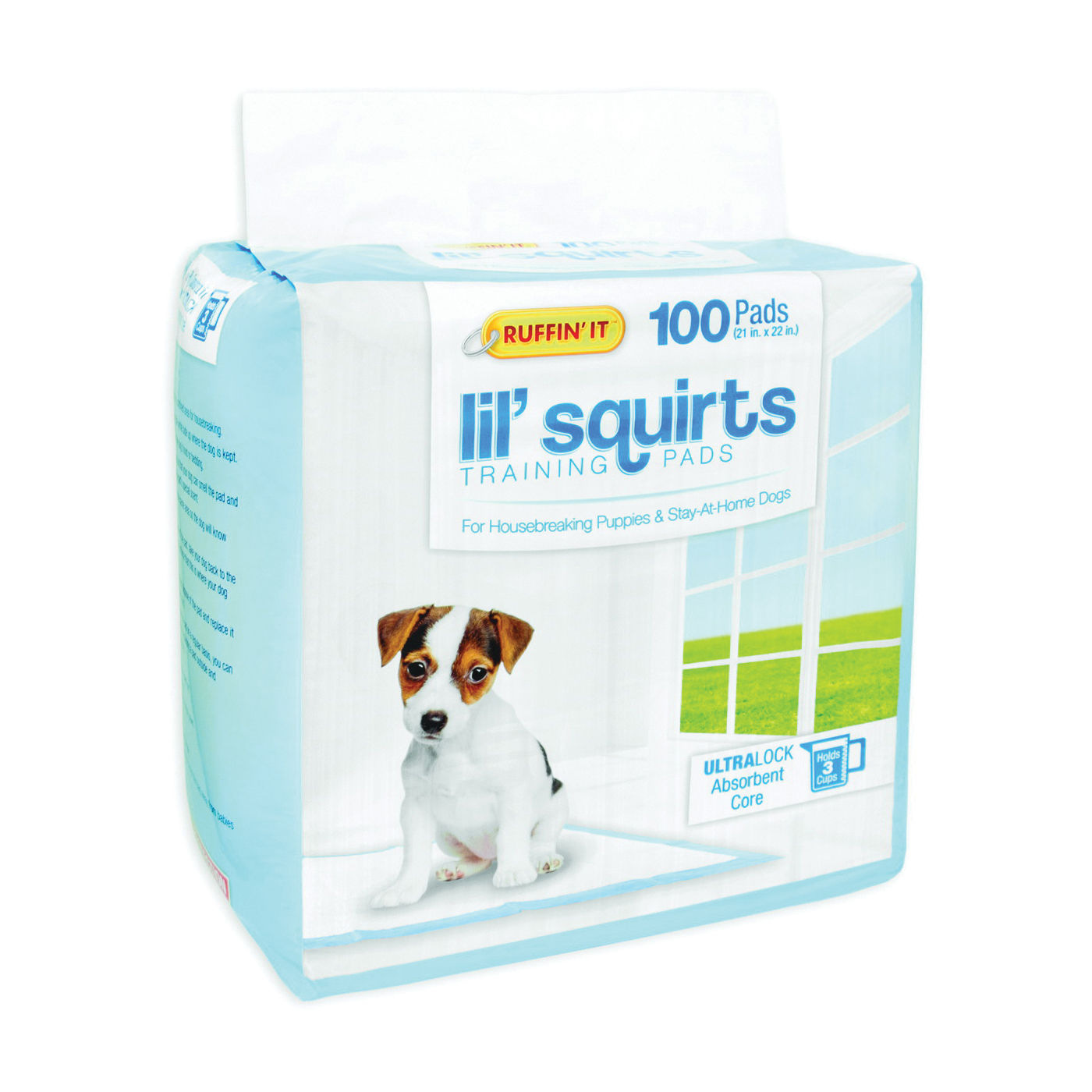 Lil' Squirts 82100 Dog Training Pad, 22 in L, 21 in W, Cotton/Plastic