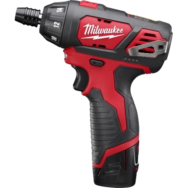Milwaukee M12 2401-22 Screwdriver Kit, Battery Included, 12 V, 1.5 Ah, 1/4 in Chuck, Hex, Quick-Change Chuck - 2