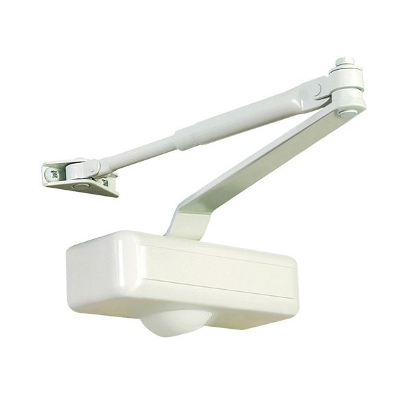 1000 Series DC100081 Door Closer, #3 Spring, Stainless Steel, Ivory