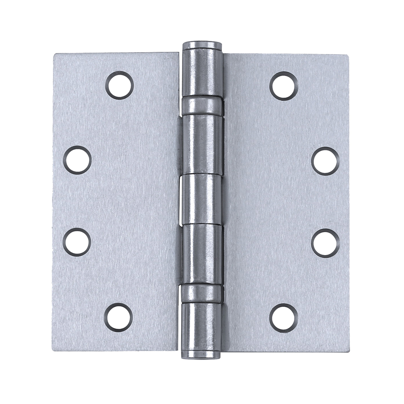 HG100004 Square Corner Door Hinge, Steel, Satin Chrome