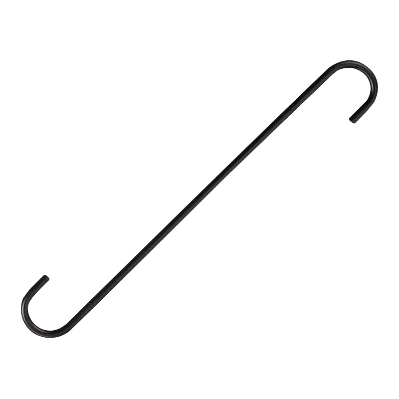 GB0123L Extender S-Hook, 12 in H, Steel, Black, Black, Hanging